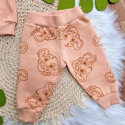  Conj. Casaco e Calça de Moletom Simba - Laranja